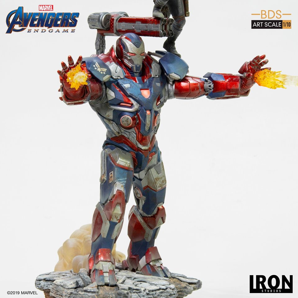 Iron Studios BDS Art Scale 1/10 Avengers: Endgame - Iron Patriot & Rocket