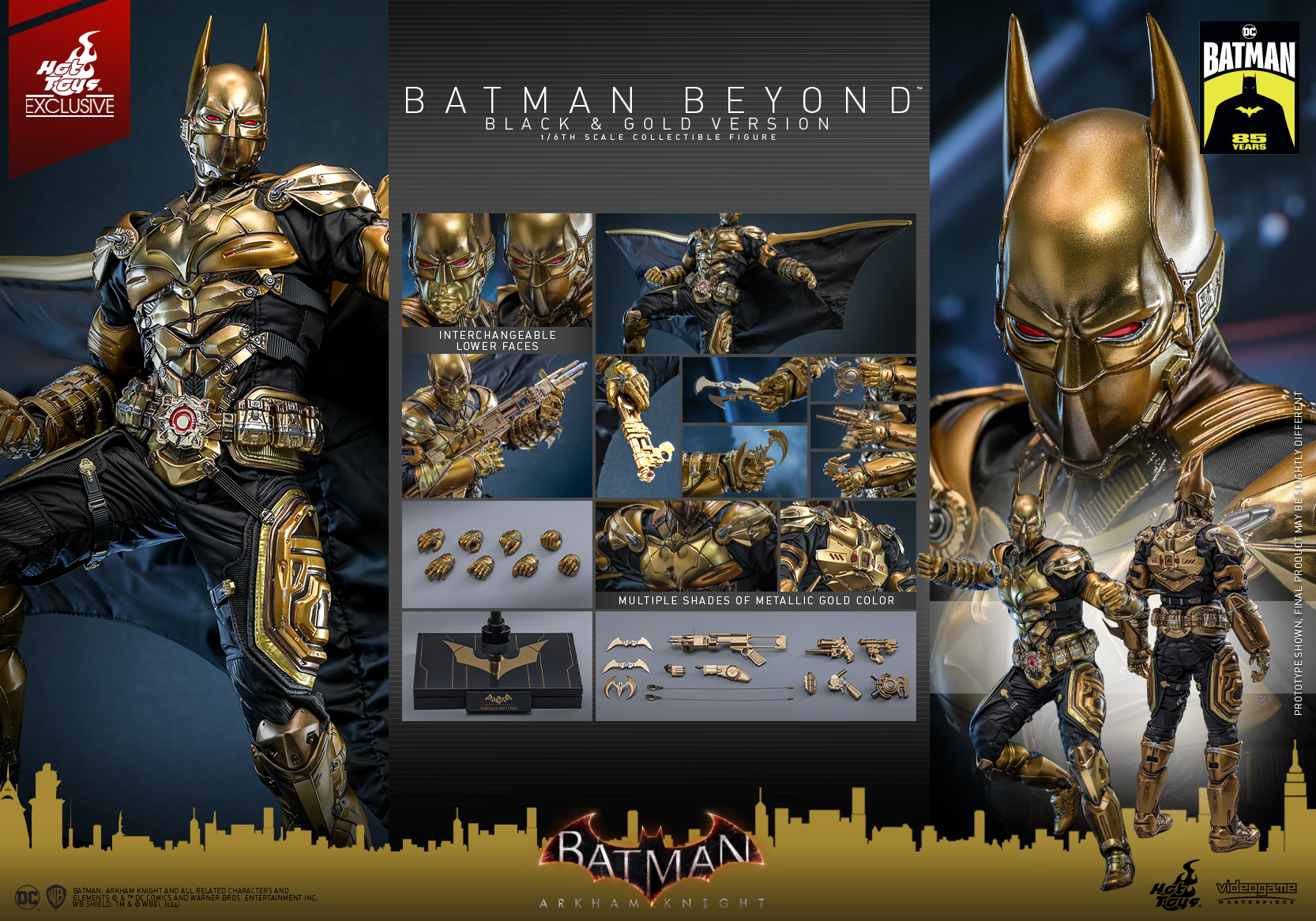 Hot Toys VGM64 Batman: Arkham Knight - Batman Beyond (Black & Gold Version) [Hot Toys Exclusive]