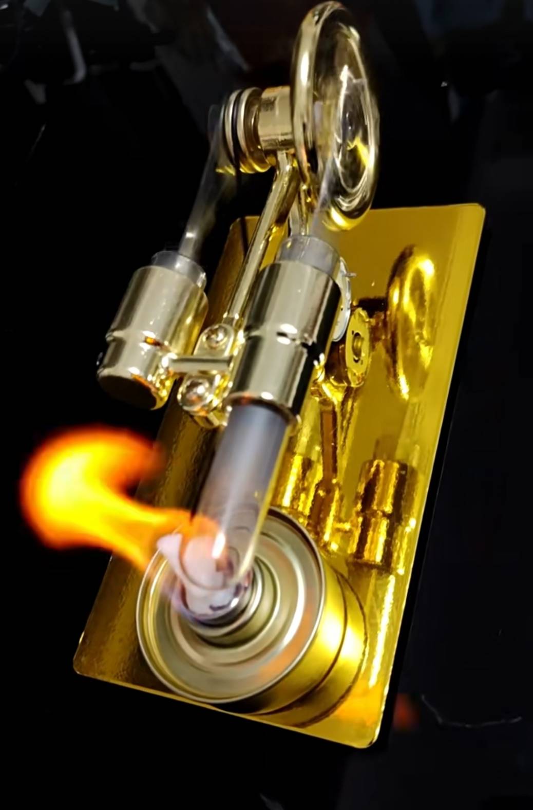 OT199 แบบจำลองเครื่องยนต์สเตอร์ลิง เครื่องจักรไอน้ำ ** มีแบบปั่นไฟได้**เลือกก่อนซื้อ