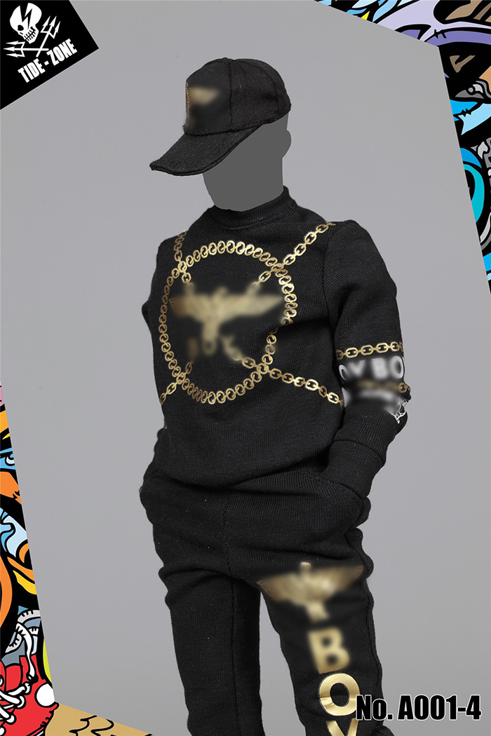 TIDE-ZONE A001-3,4 Street Fashion Black Outfits