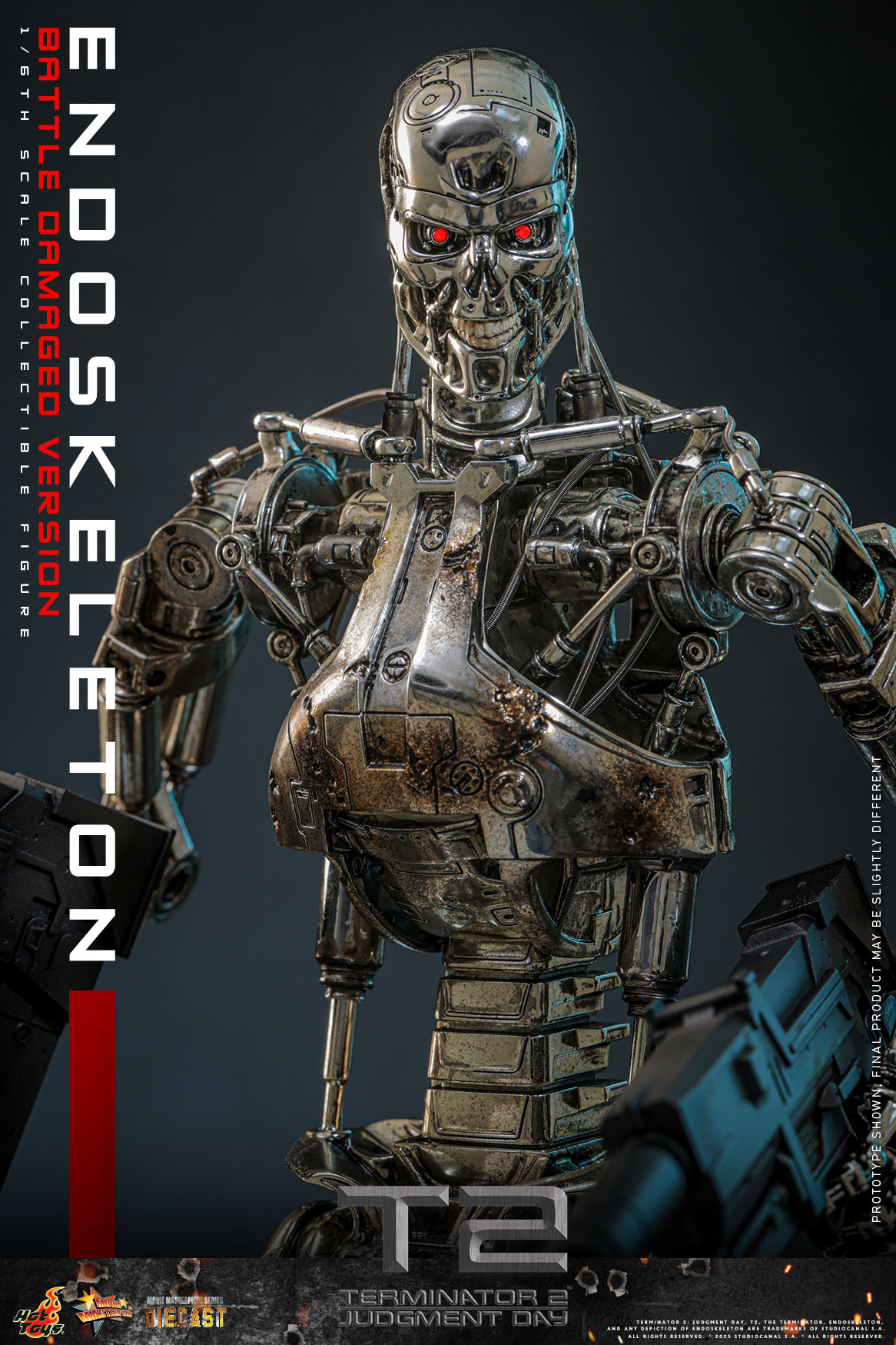 Hot Toys MMS840D77 Terminator 2: Judgment Day - Endoskeleton (Battle Damaged Version)