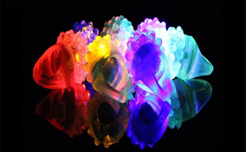 แหวนไฟกระพริบ มีไฟ LED แหวนเยลลี่