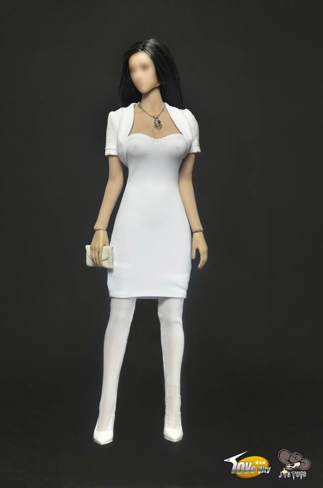 Toys City 63001B FEMALE'S White DRESS SET