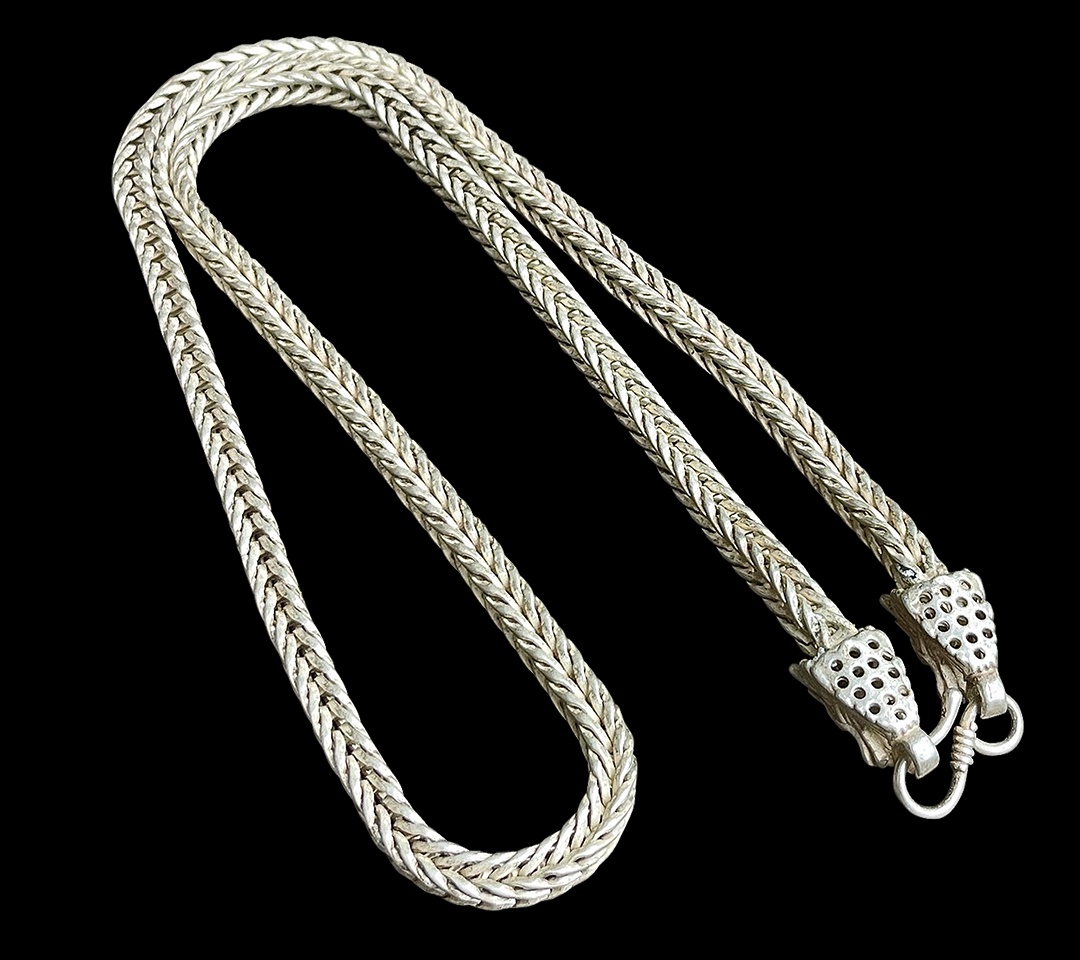 สร้อยเงินเก่า สร้อยคอเงิน หัวลายมังกร สร้อย