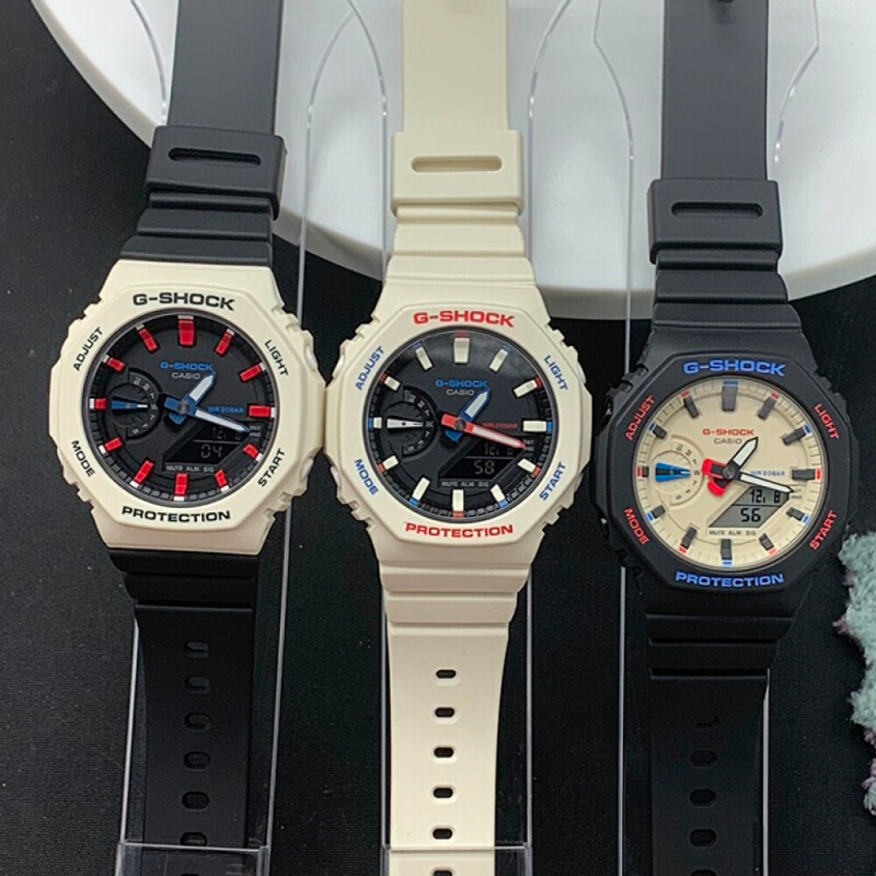 Casio G-Shock Mini นาฬิกาข้อมือผู้หญิง สายเรซิ่น รุ่น GMA-S2100WT SERIES GMA-S2100WT-1A GMA-S2100WT-7A1 GMA-2100WT-7A2