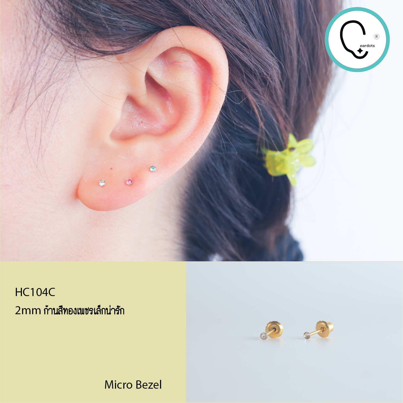 (สำหรับเจาะ)แป้นหมวก bezel 2/3/4 mm แพคเกจปลอดเชื้อ ปลอดภัย100%