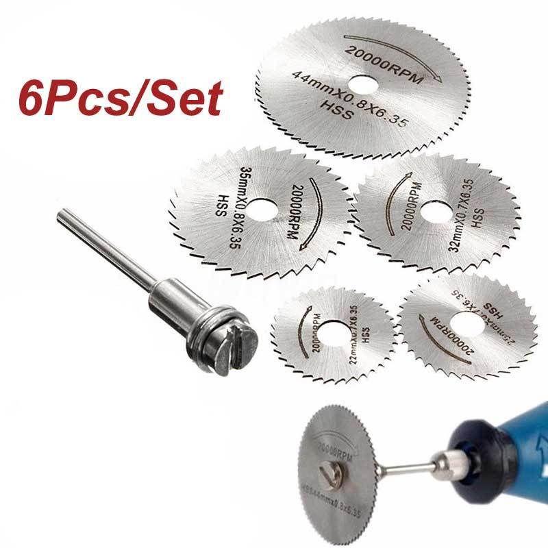 DG06 ชุดใบตัด HSS 5 ใบ แกน 3.2 มิล สำหรับงานไม้ อลูมิเนียม พลาสติก