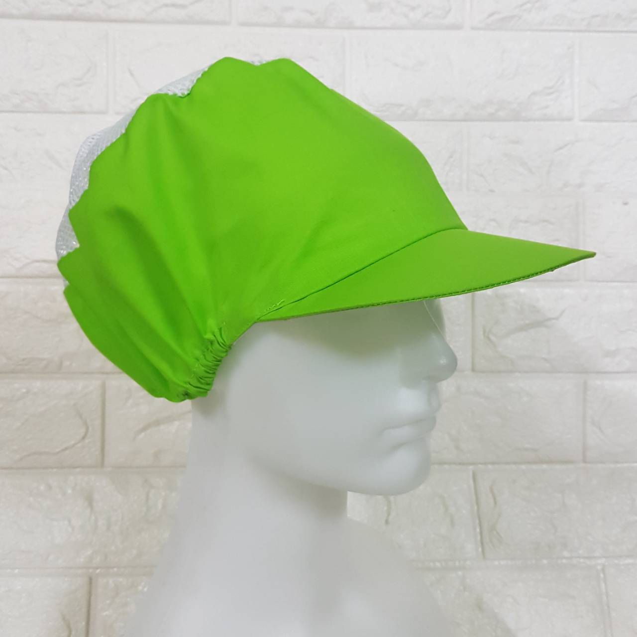 จำนวน 100 ใบ หมวกคลุมผมตาข่ายบน หมวกแม่ครัว หมวกพ่อครัว หมวกทำอาหาร หมวกโรงงาน หมวกพนักงานฝ่ายผลิต หมวกอุตสาหกรรม หมวกคลุมผมชาย-หญิง