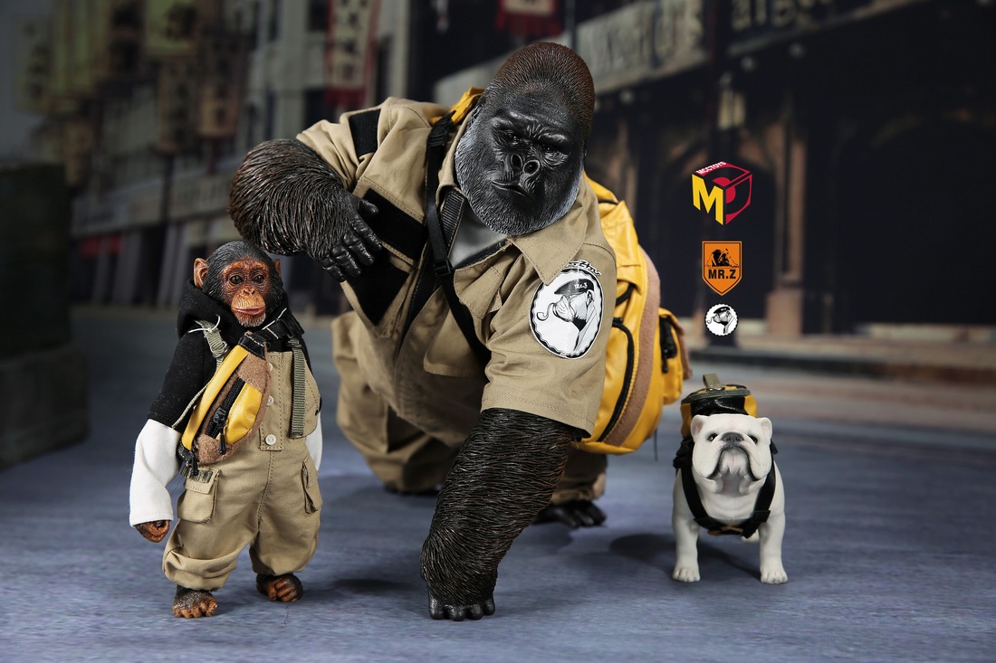 Mr.Z MRZ031-GBG001, 002 Animal Model - Gorilla Beringei Graueri (Black&White)