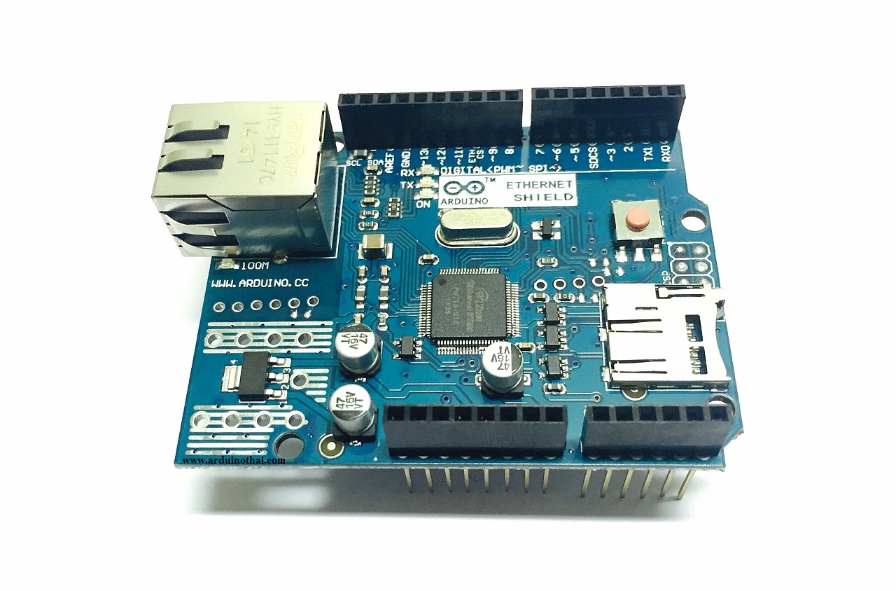 Ethernet W5100 R3 โมดูลต่ออินเตอร์เน็ตสำหรับบอร์ด Arduino Uno และ Arduino Mega สต็อกไทยส่งไว