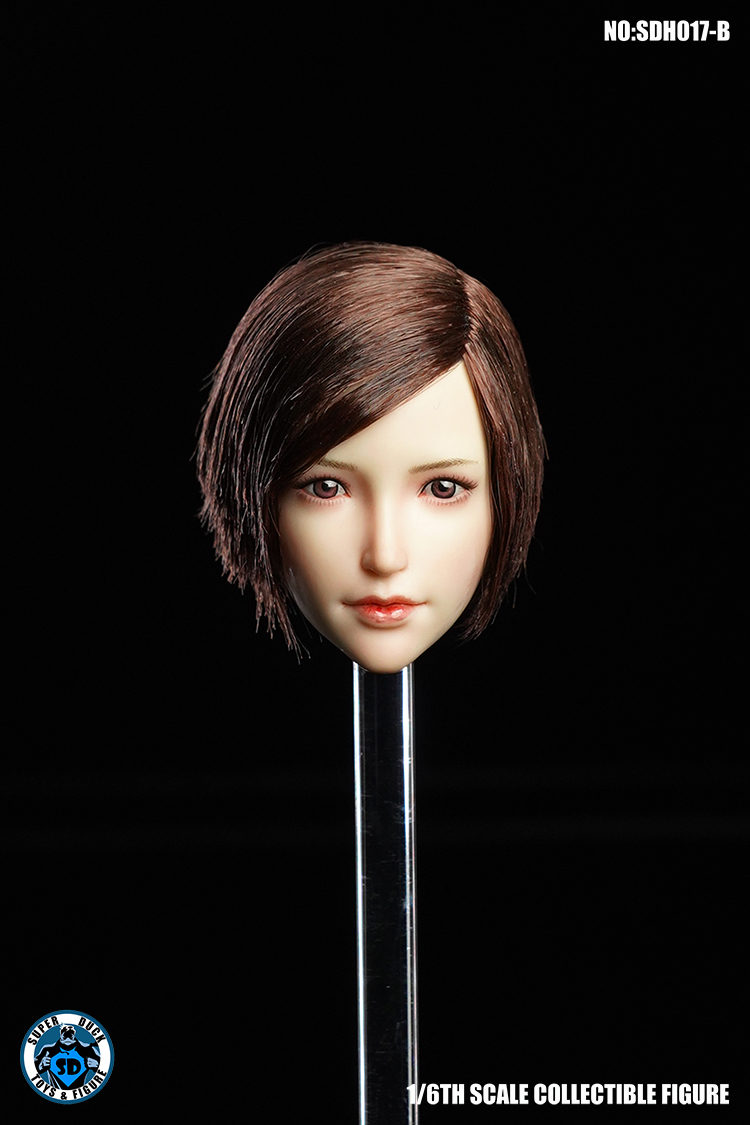 SUPER DUCK SDH017-C Female Head Carving (White Long Hair)