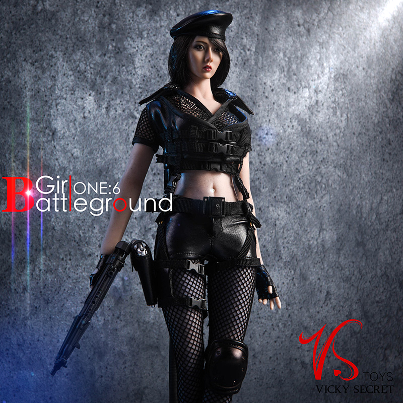 VSTOYS 18XG13-B Clothing Set Battlefield Girl Black
