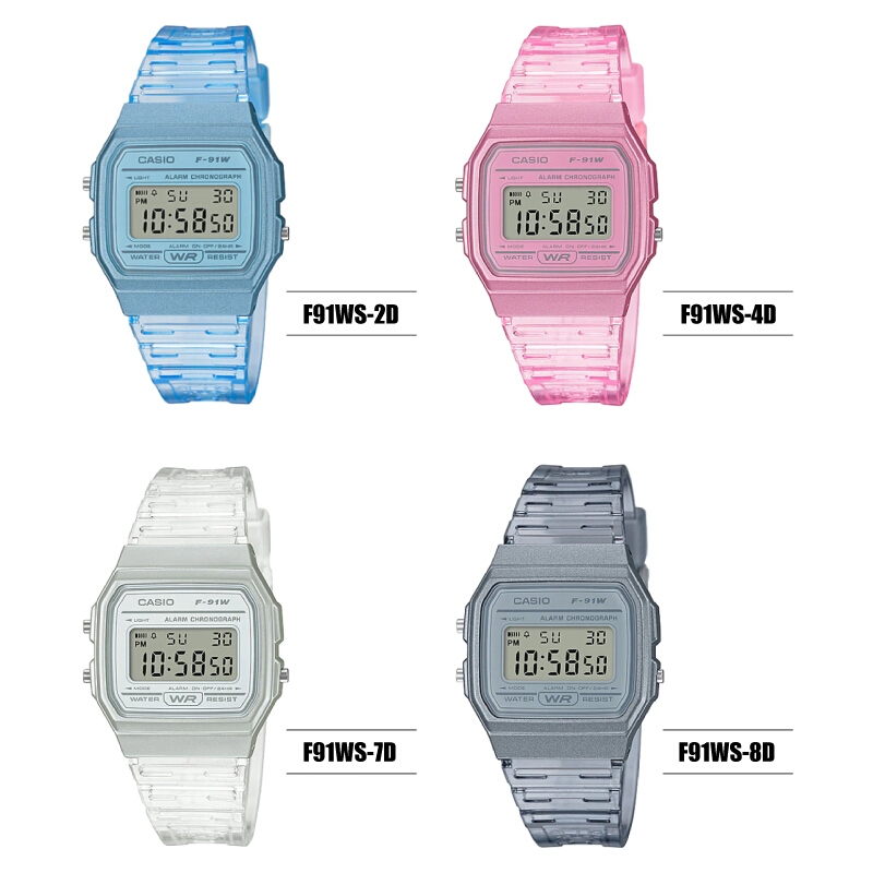 นาฬิกาข้อมือ Casio Youth Digital รุ่น F-91 F-91WS F-91WS-2 F-91WS-4 F-91WS-7 F-91WS-8