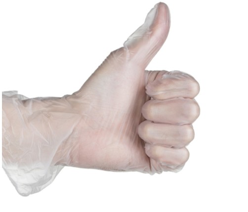 ซื้อ 2กล่องคุ้มกว่า!! ถุงมือยาง PVC ไร้แป้งจากโรงงาน ป้องกันเชื้อโรค ทำความสะอาด (1 กล่องมี 50 ชิ้น) มีไซส์ให้เลือก