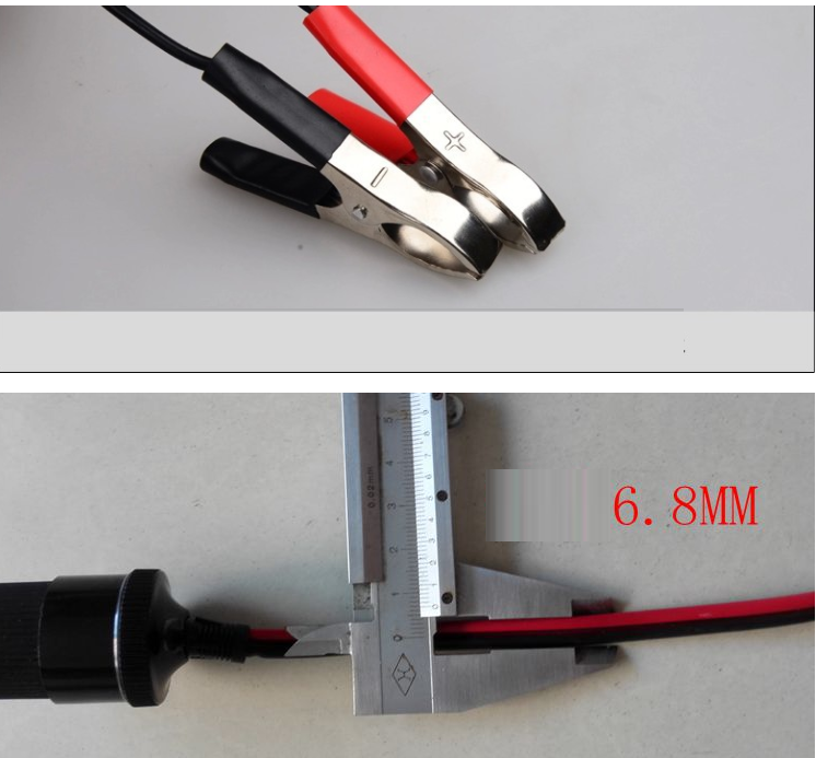CARE01 ช่องเสียบที่จุดบุหรี่ สายต่อปลั๊กที่จุดบุหรี่ ตัวเมีย แบบหนีบขั้วแบตเตอรี่รถยนต์