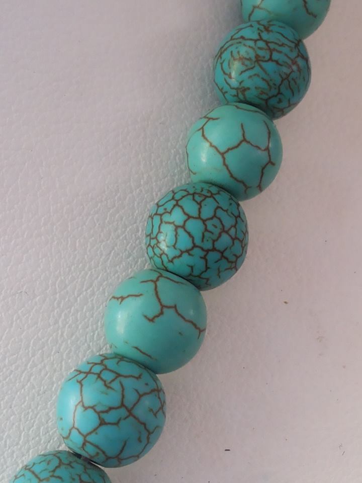 **สินค้าหมด**สร้อยคอเทอร์ควอยซ์ Turquoise ขนาด 8 มิล
