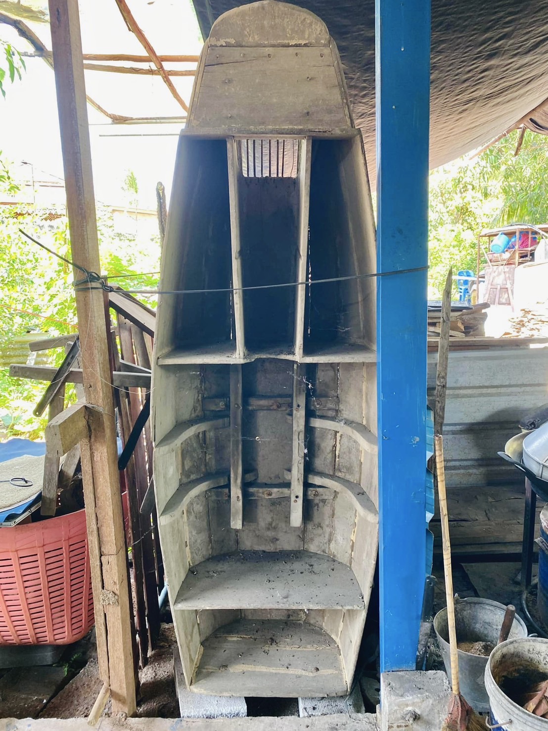 เรือไม้สัก โบราณ เรือรดน้ำ เรือทรวด ยาว2เมตร