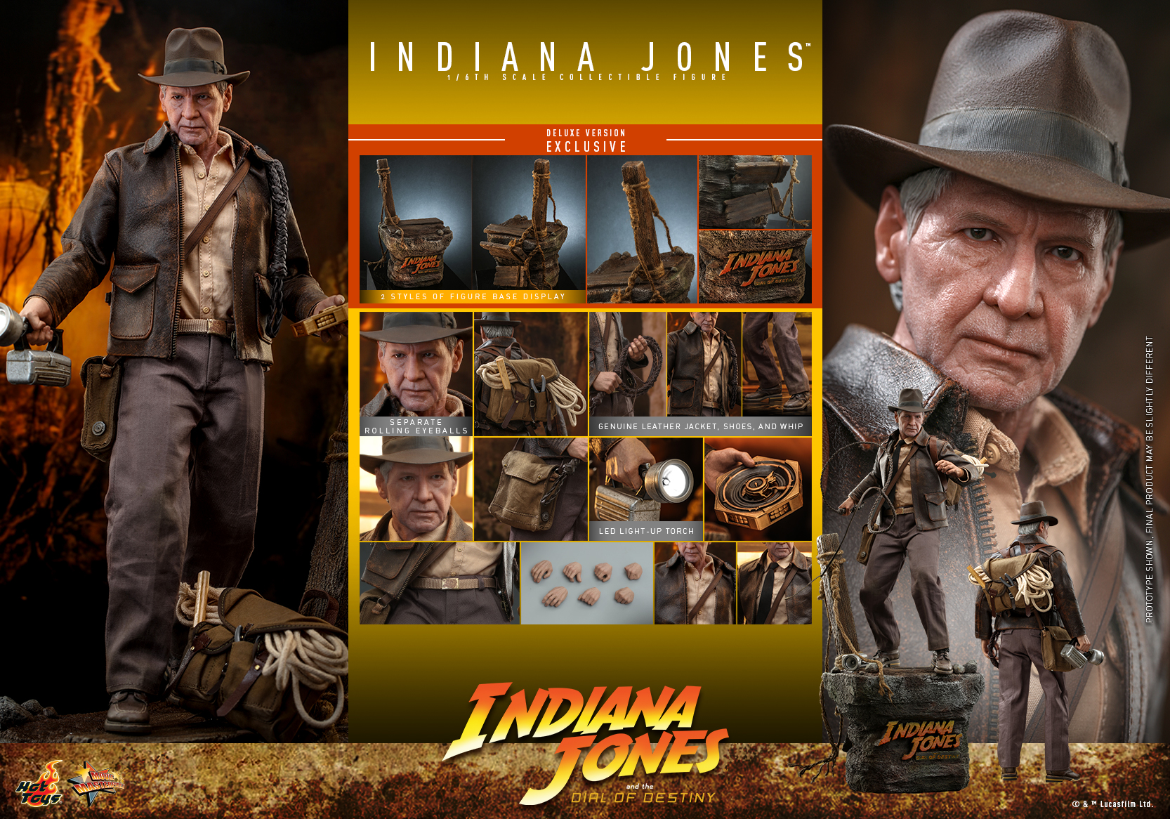 Hot Toys MMS717 1/6 Indiana Jones and the Dial of Destiny - Indiana Jones (Deluxe Version)