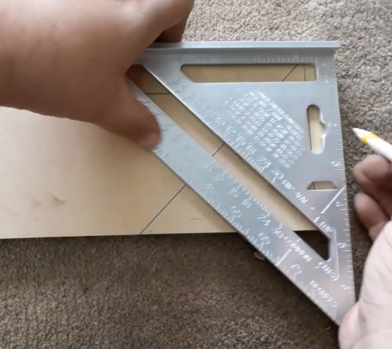 R02 ฉากสามเหลี่ยมอลูมิเนียม Speed Square 7 นิ้ว งานอลูมิเนียม CNC ได้ฉากแน่นอน