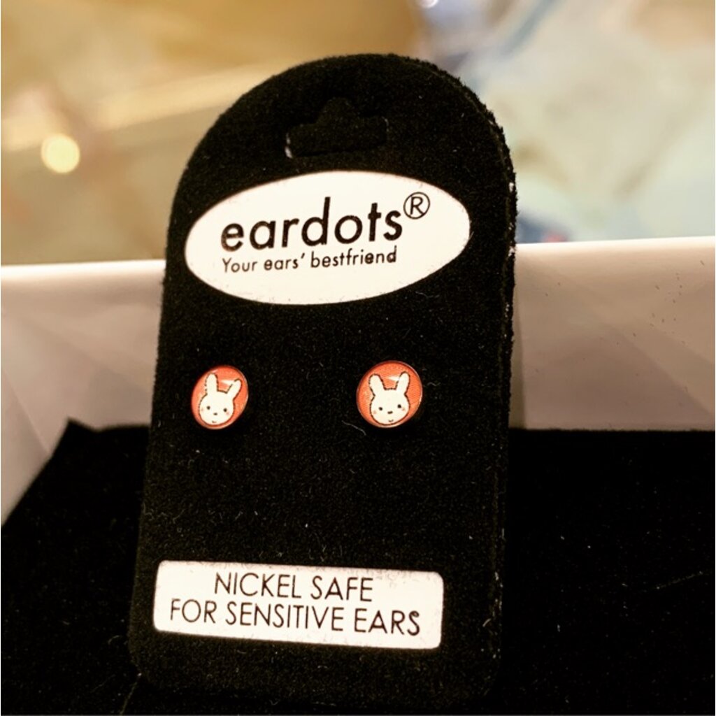 (ส่งฟรี!) ต่างหูสำหรับผิวแพ้ง่ายแป้นตัน สแตนเลสเกรดการแพทย์ ปลอดภัย 100% S/S 5mm Button Rabbit