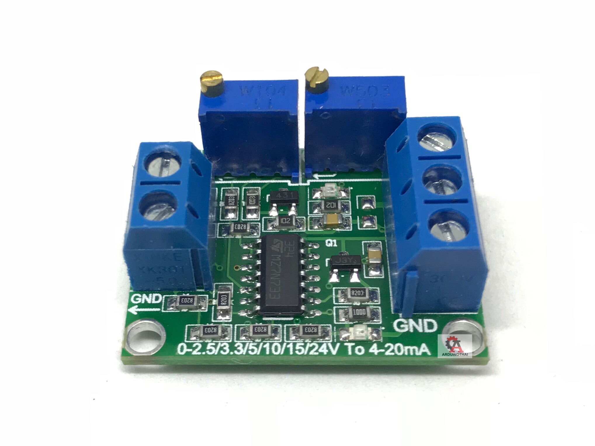 โมดูลแปลงแรงดันไฟฟ้า 0-5V เป็น 4-20mA Voltage to Current สต็อกไทยส่งไว