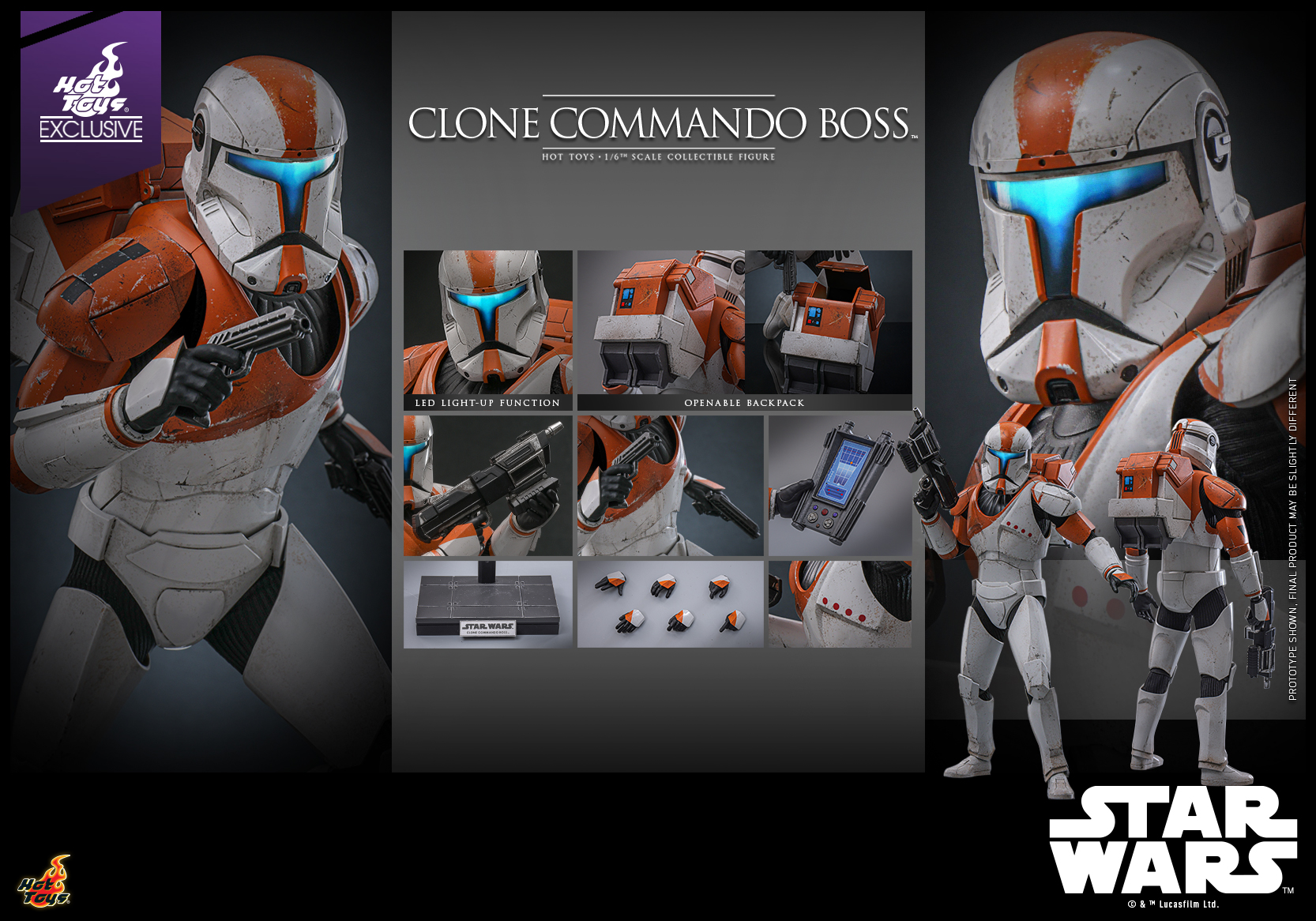 Hot Toys TMS151 Star Wars: The Clone Wars - Clone Commando Boss [Hot Toys Exclusive]