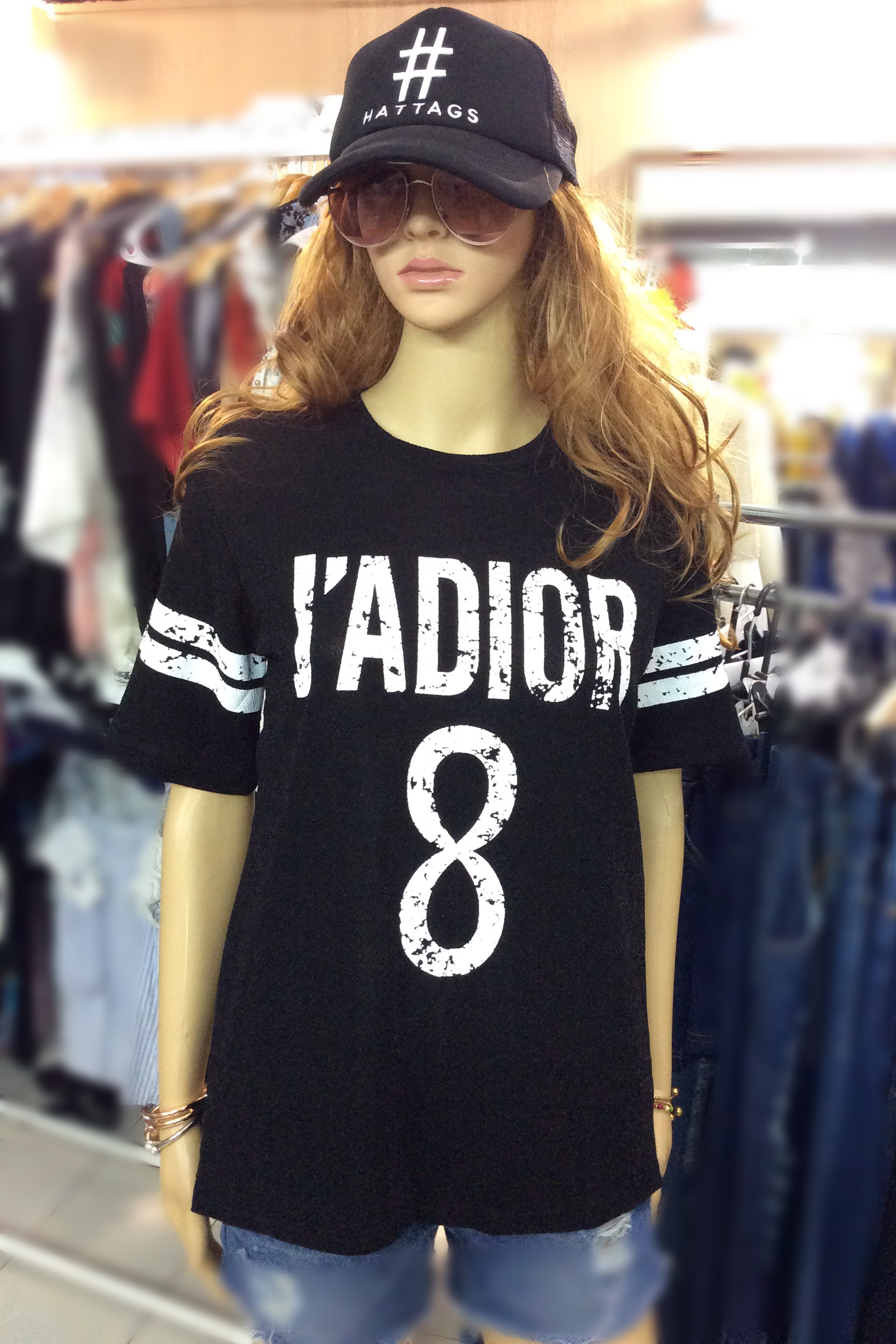 🦋เสื้อยืดสไตล์เกาหลี ผ้าวิ้งๆวาวๆ สกรีน J'ADIOR 8 เนื้อผ้านุ่มนิ่มใส่สบาย