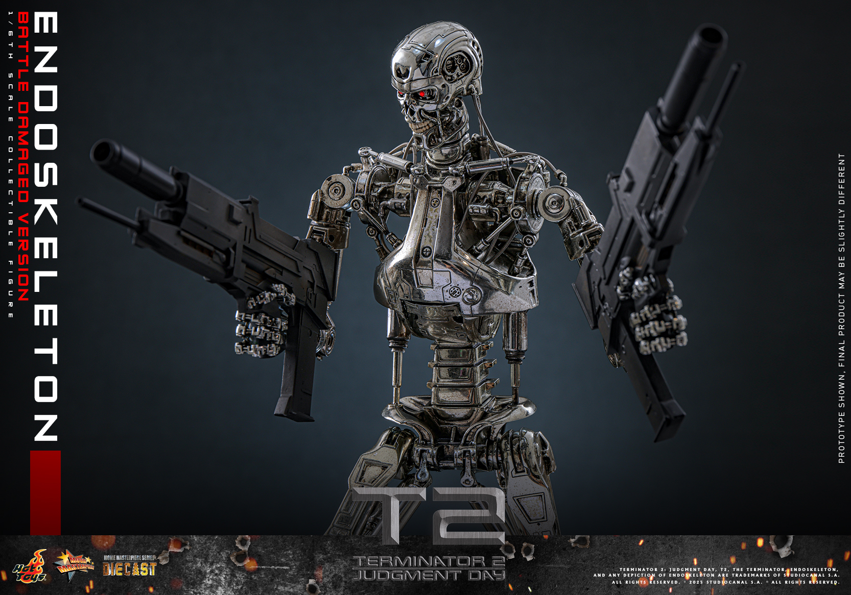 Hot Toys MMS840D77 Terminator 2: Judgment Day - Endoskeleton (Battle Damaged Version)