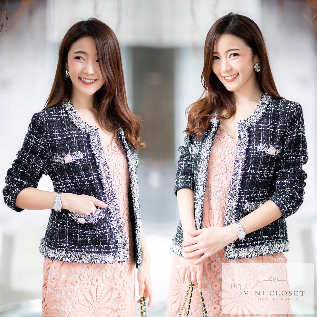 เสื้อคลุมผ้าทวิต เสื้อทวีตเรียบหรูดูสวยแพงสไตล์ชาแนล