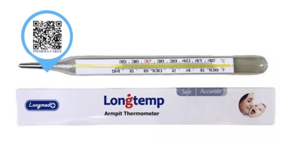 ปรอทวัดไข้แท่งแก้ว Longmed