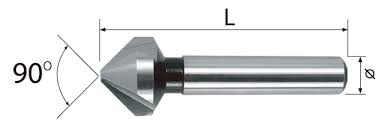 DC05 ดอกลบคม ขยายรู Chamfer ชุด 6 ดอก 3 ฟัน สำหรับงานเหล็ก