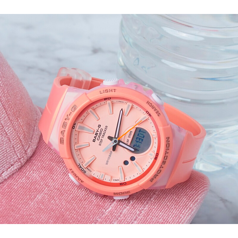 Casio Baby-G For Running Series นาฬิกาข้อมือผู้หญิง สายเรซิ่น BGS-100 รุ่น BGS-100-4A BGS-100RT-2A