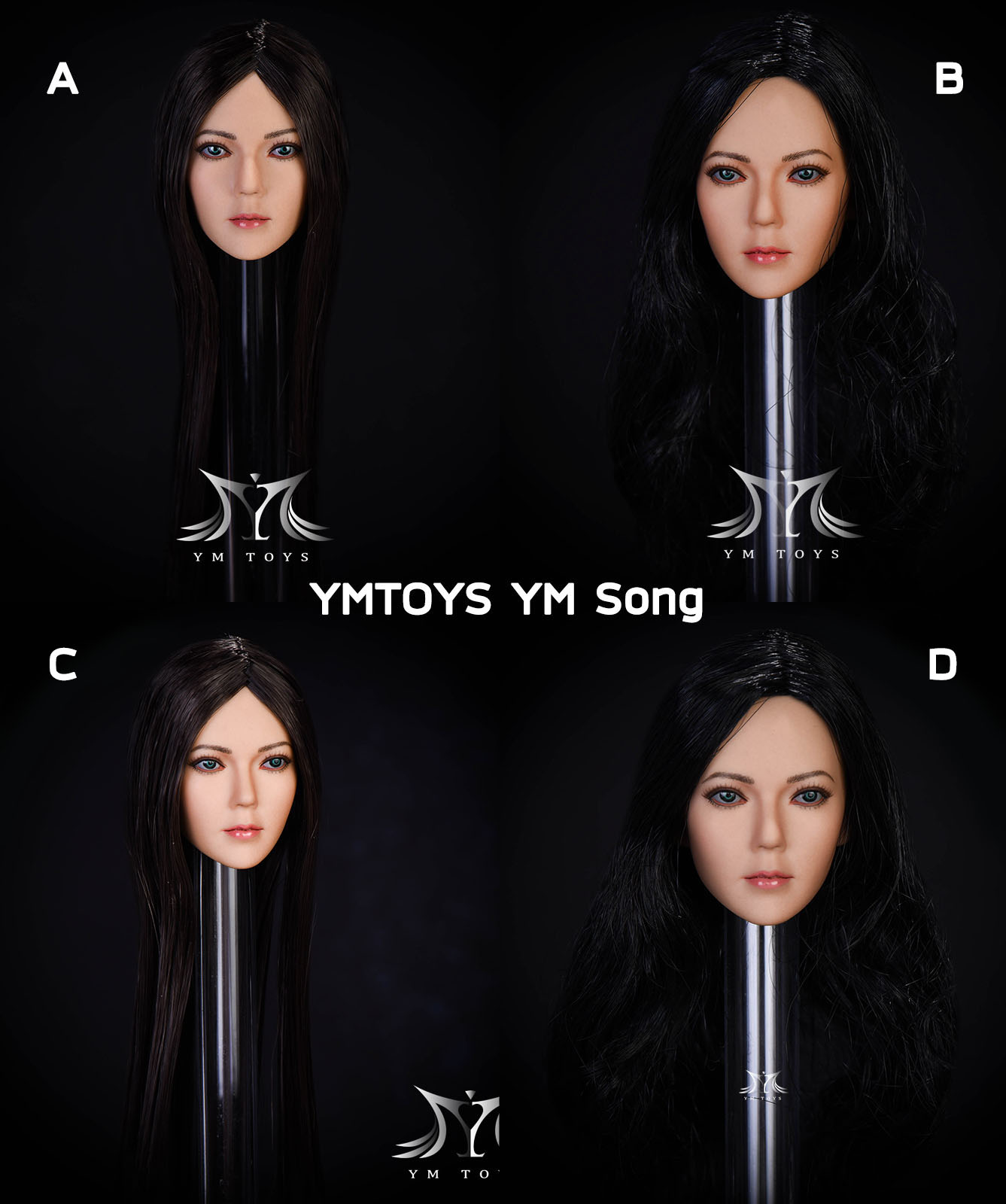 YMTOYS YM Song A ,ฺB ,D 1/6 Asian Beauty Headsculpt - Song