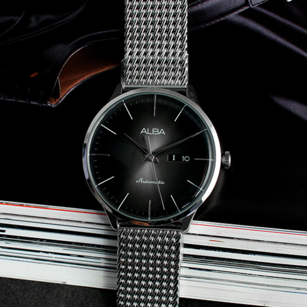 นาฬิกาข้อมือ นาฬิกาผู้ชาย Alba SignA Automatic รุ่น AL4103X1 ประกันศูนย์ 1 ปี Alba (เปลือยหลัง)
