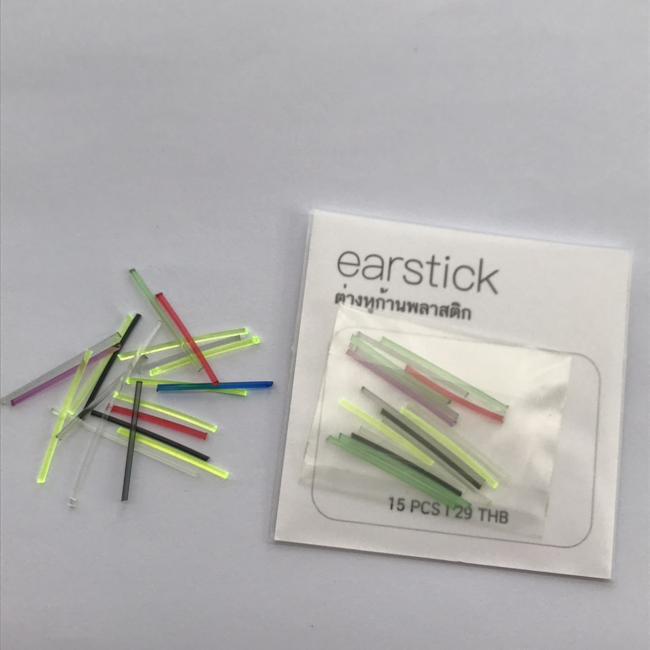 ก้านพลาสติก แบบสีใส/สีดำ/สีสันรวม ป้องกันรูหูตัน เพื่อไม่ให้โดดเด่น ใส่ทำงาน ใส่ไปโรงเรียนได้_OP000