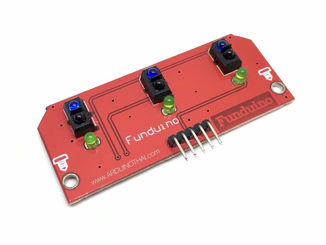 3 Ch Tracking Sensor Module โมดูลตรวจจับเส้นขาว-ดำ