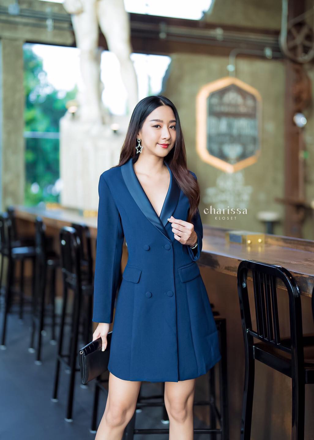 เดรสสูทสีกรม เดรสสูทแฟชั่น