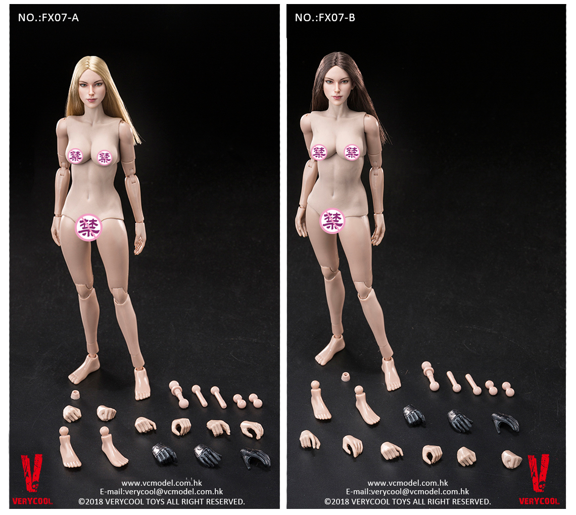 VERYCOOL FX07A Supermodel Head Sculpt + Female Body Set (Golden straight)