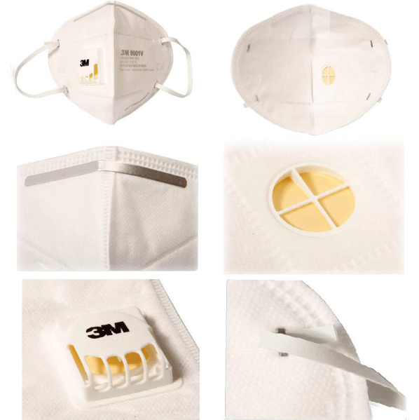 OT27 หน้ากากกันฝุ่น 3M 9001V มีวาล์วระบาย อากาศ ของแท้ 100 % กันฝุ่น 2.5PM ฝุ่นละออง ต่างๆได้เป็นอย่างดี