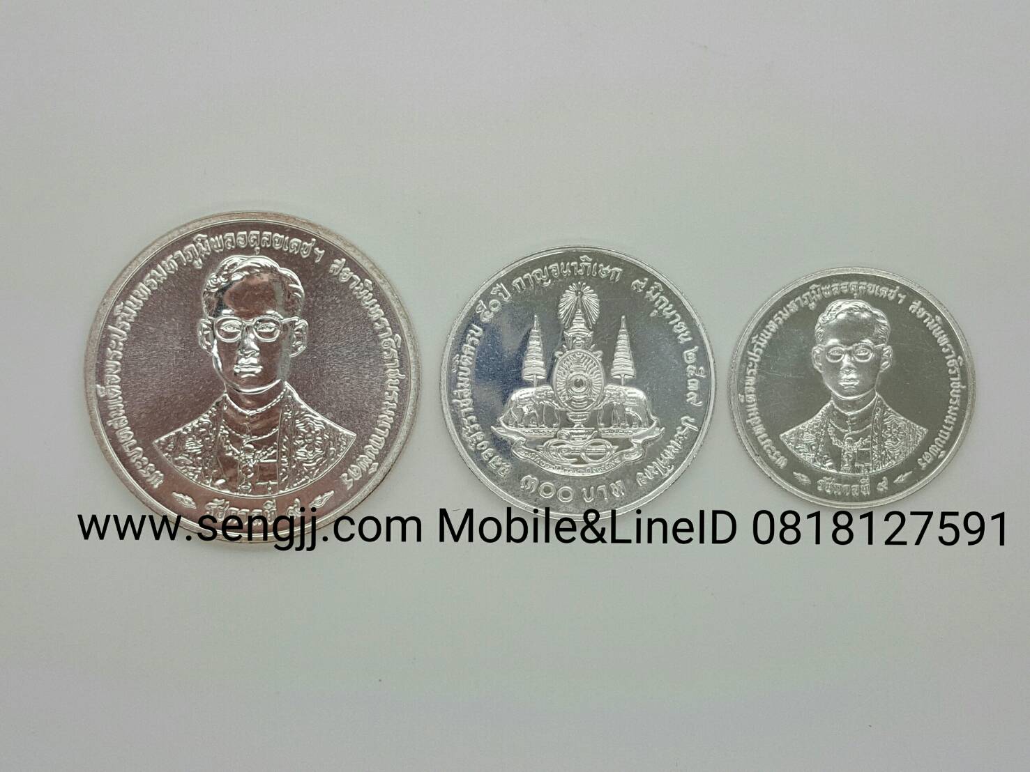 เหรียญกษาปณ์เงิน 50 ปี ครองราชย์ กาญจนาภิเษก พ.ศ.2539 ครบชุด