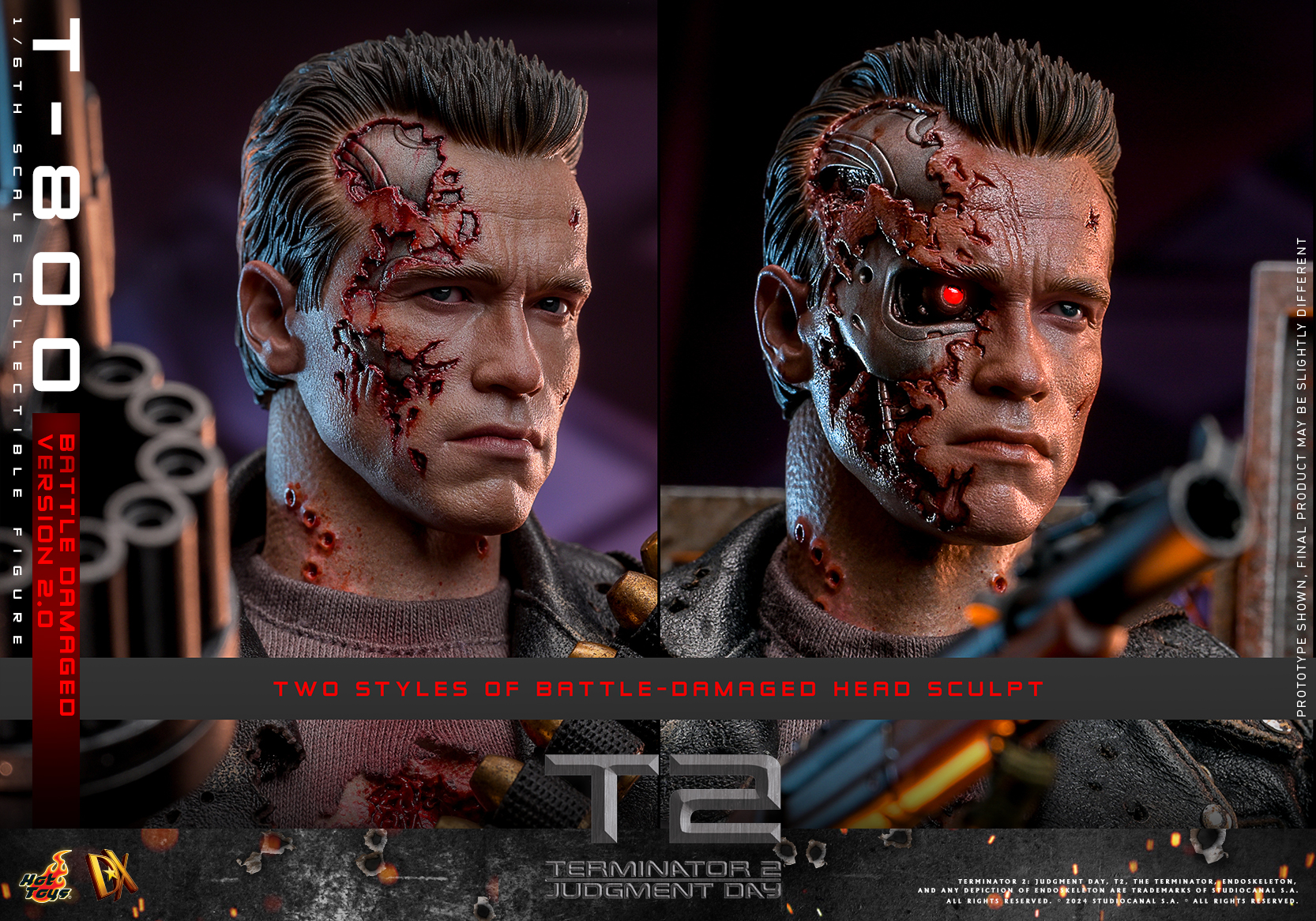 Hot Toys DX46 Terminator 2: Judgment Day - T-800 (Battle Damaged Version 2.0)