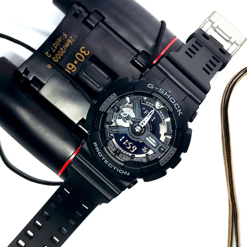 นาฬิกาข้อมือ Casio G-shock อะนาล็อก-ดิจิตอลมาตรฐาน GA-110 Series รุ่น GA-110-1B