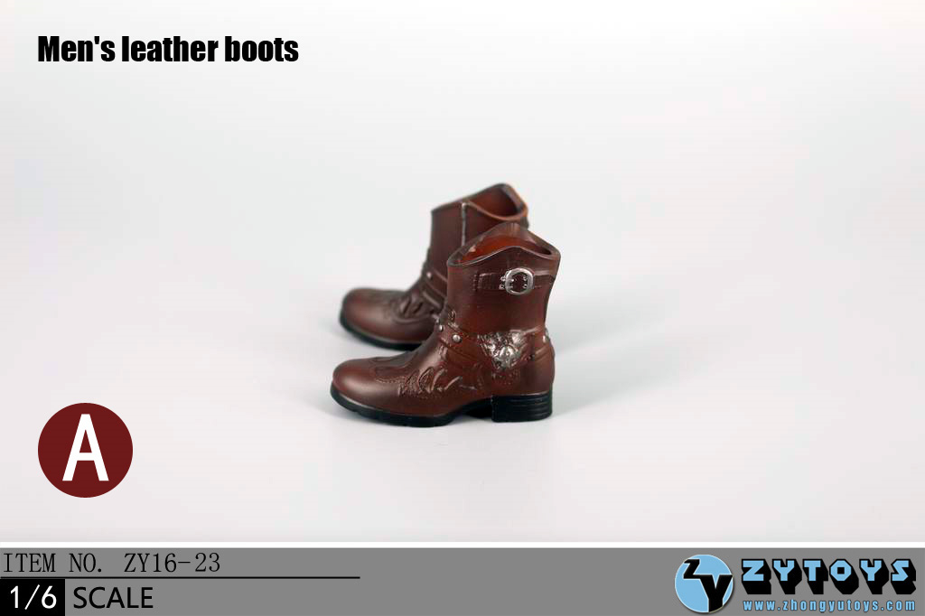 ZY Toys ZY16-23A Men's Leather Boots Black