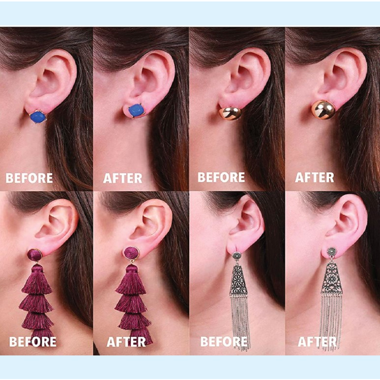 Earbar ยกทรงต่างหู ต่างหูหย่อนไปหน้า ใส่สวยพอดี รูหูยาน มีสีให้เลือก 3 สี (สีเงิน/ทอง/โรสโกล)_OP003