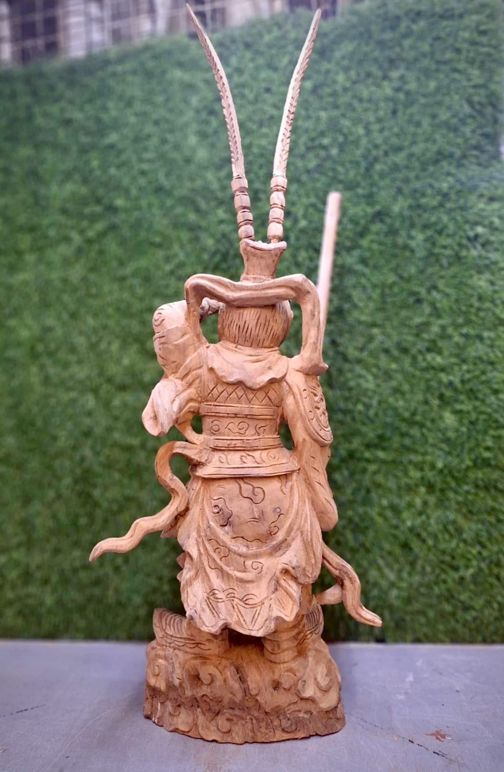 เทพเจ้าเห้งเจียแกะสลักไม้สักทอง ไต่เสี่ยฮุกโจ้ว ซุนหงอคง Sun Wukong