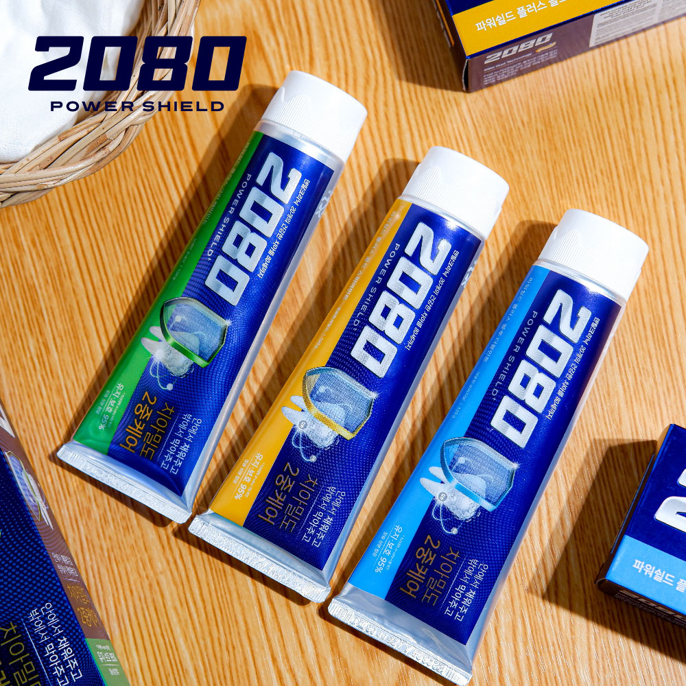 2080 POWER SHIELD PLUS TOOTHPASTE 120 g. ( ยาสีฟัน) MADE IN KOREA EXP 2025/08