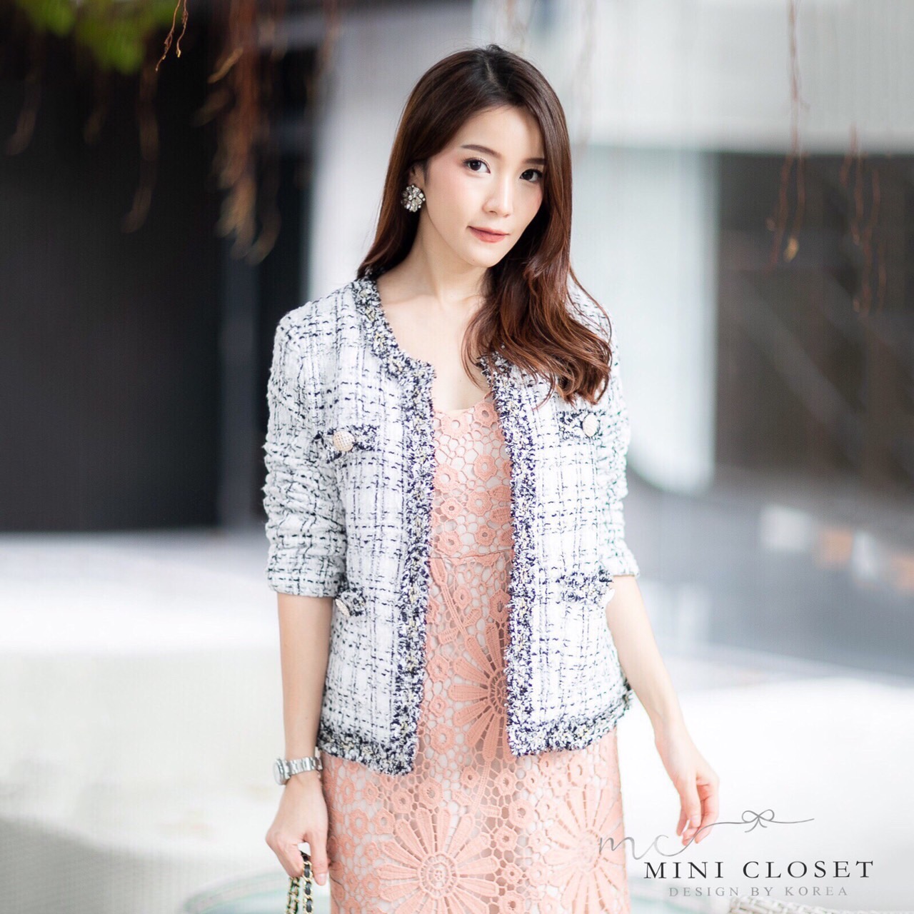 เสื้อคลุมผ้าทวิต เสื้อทวีตเรียบหรูดูสวยแพงสไตล์ชาแนล