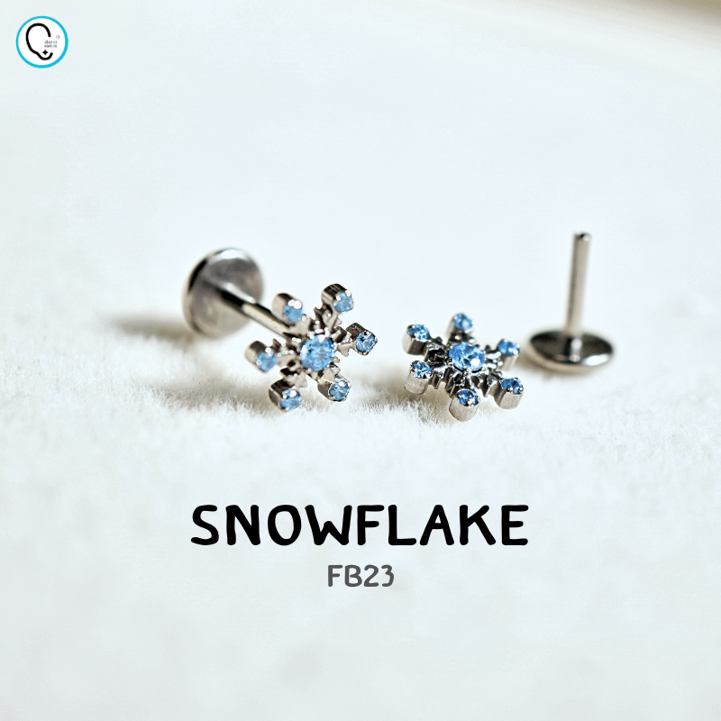 ต่างหูไทเทเนียม 100% แป้นแบนขันน็อต สำหรับผิวแพ้ง่าย ใส่สบายเรียบหลังหู รหัส FB (ราคา/ข้าง)