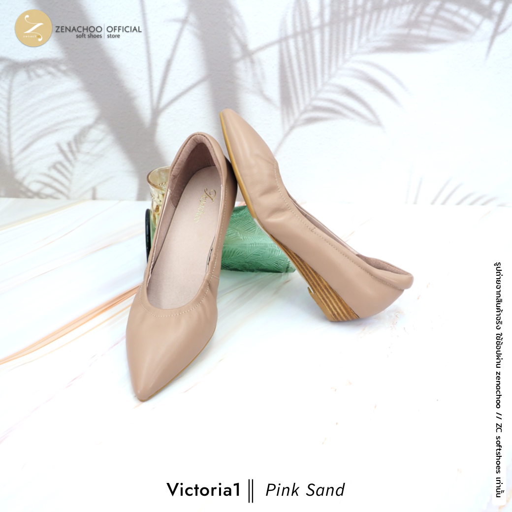 ทรงปกติ เปลี่ยนไซส์ได้ ไม่รับคืน Zenachoo Victoria1 สูง 1 นิ้ว ส้นเตารีด รองเท้าหนังแกะแท้ ทรงสวยมาก