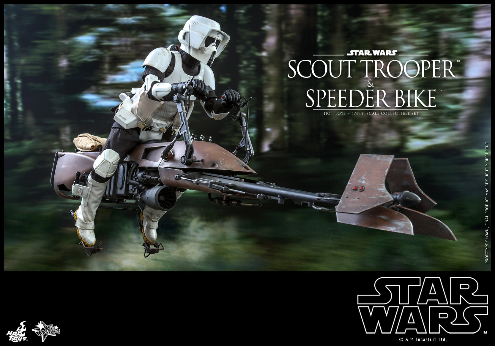 Hot Toys MMS612 1/6 Star Wars: Return of the Jedi - Scout Trooper and Speeder Bike
